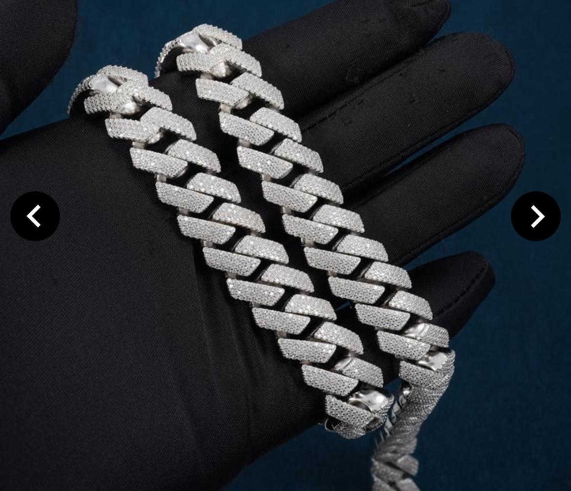 4-ROW 10 MM 22” MOISSANITE CUBAN LINK CHAIN