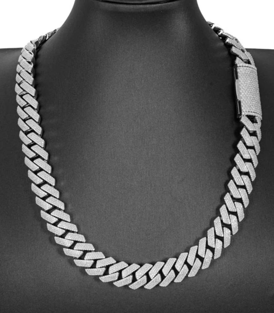 4-ROW 10 MM 22” MOISSANITE CUBAN LINK CHAIN